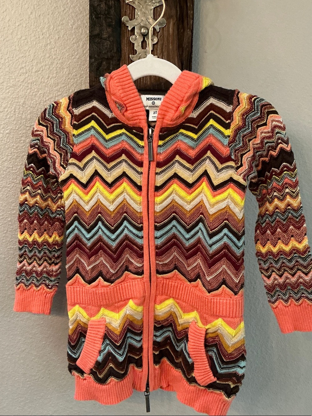 Missoni for Target Multicolor Zigzag Zip Hooded Sweater and Pant Set